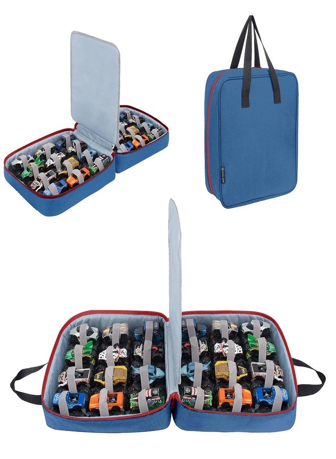 KISLANE 24-Slot Monster Truck Storage Case - Portable 1:64 Monster Truck Organizer with Secure Elastic Slots, Carrying Storage Bag for Collectors & Travel - Image 1